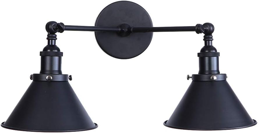 Black 2-Light Adjustable Wall Light B462855