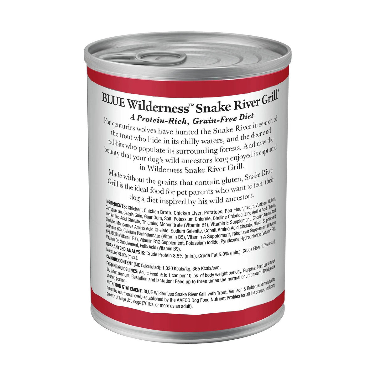Grain Free Wet Dog Food with Trout Fish, Venison & Rabbit 12.5oz 12ct J381