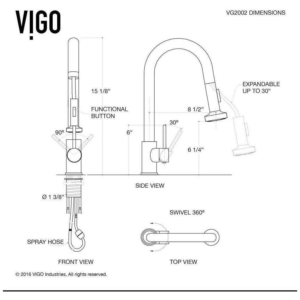 Chrome Pull-Out Spray Kitchen Faucet O45333