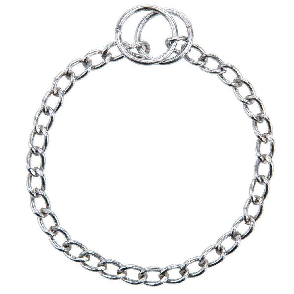 Choke Chain Collar Silver Lightweight Steel Dog Small/Medium P253