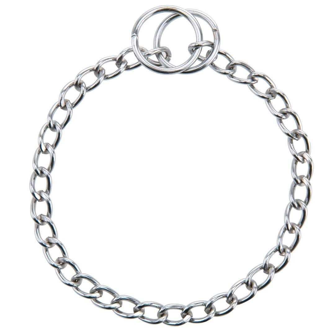 Choke Chain Collar Silver Lightweight Steel Dog Small/Medium P253
