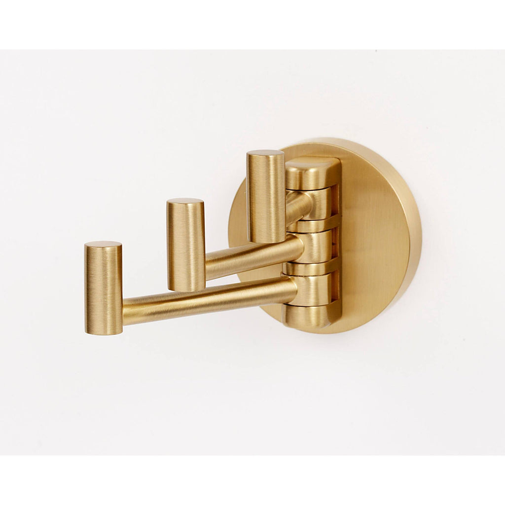 Satin Brass Swivel Robe Hook O50897