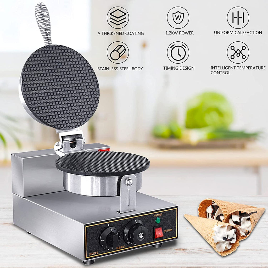 1200W Electric Ice Cream Cone Waffle Maker Machine C946540