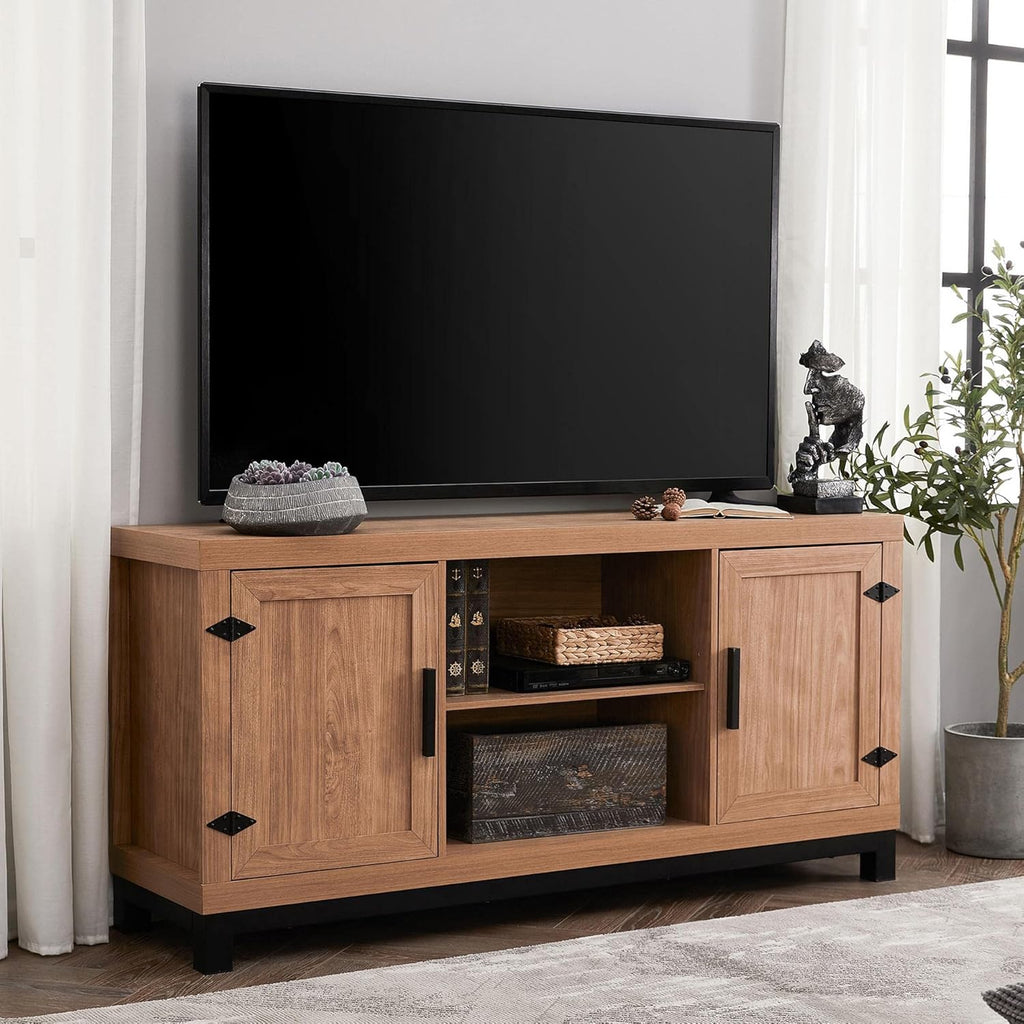 60 Inch Wood TV Stand with 6 Storages U96998