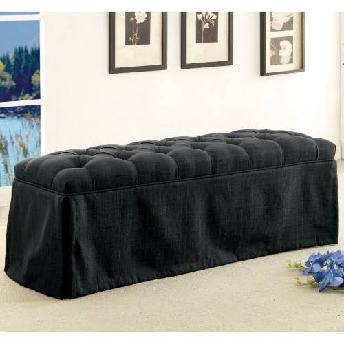 Dark Gray Tufted Dining Bench A775