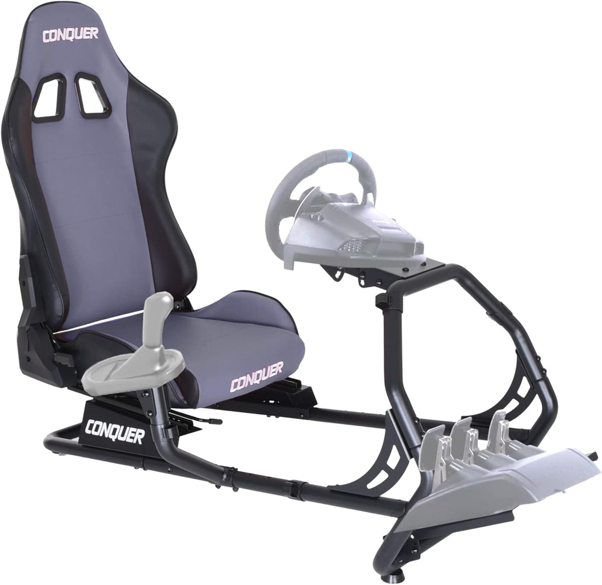 Racing Simulator Cockpit Driving Seat Reclinable with Gear Shifter Mount Y5552