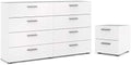 White 8 Drawer Double Dresser and Nightstand R24015