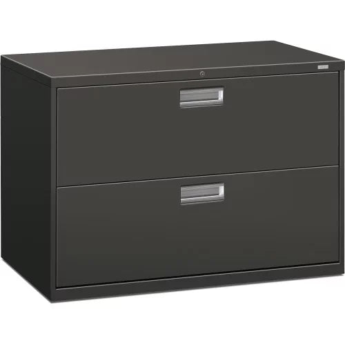 Charcoal 2 Drawer Lockable Filing Cabinet W6975