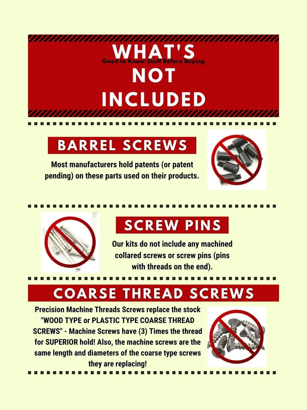 Stainless Steel Screw Kit S6408