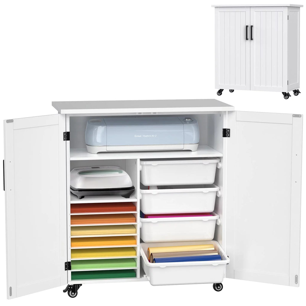 Craft Cart with Storage 31.6"W x 15.8"D x 34.9"H W287