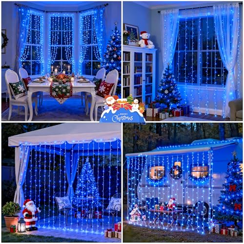 300 LED Warm White Christmas Curtain Lights I243337