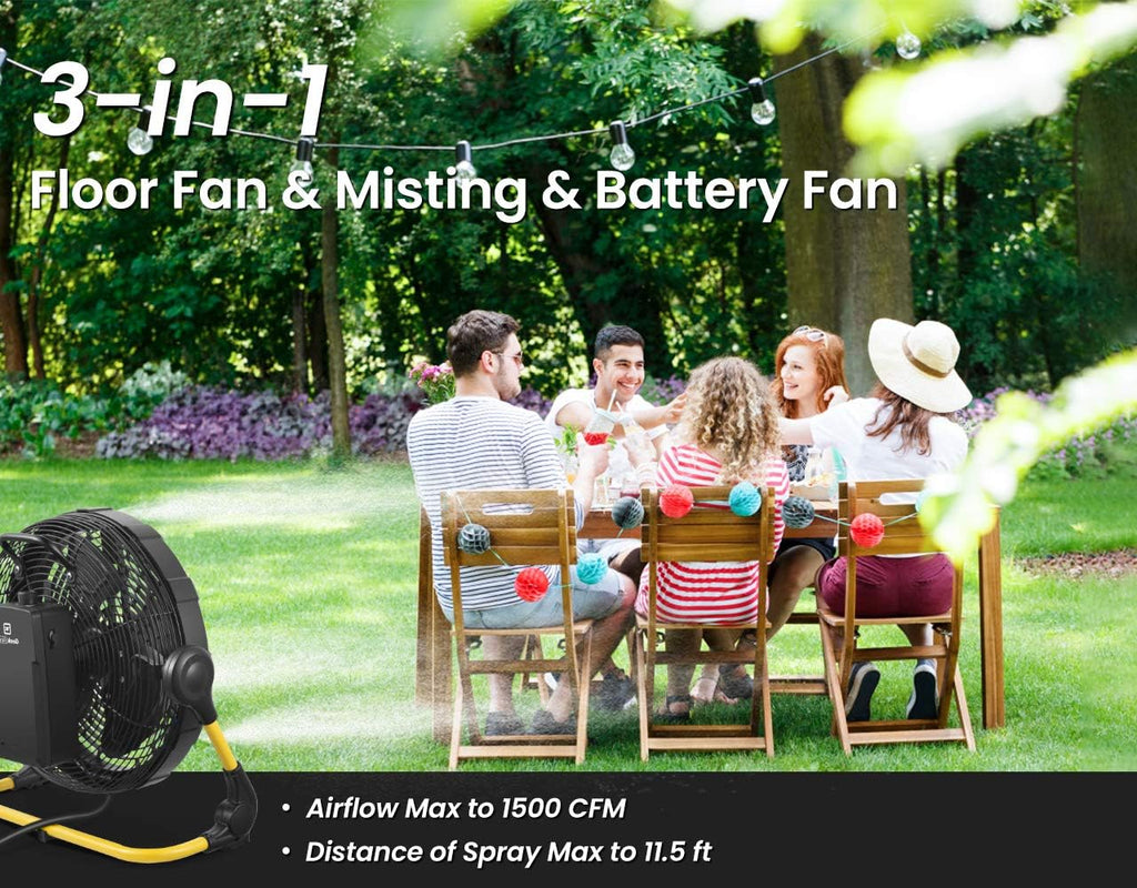 Rechargeable Outdoor Misting Fan 16 inch E26208