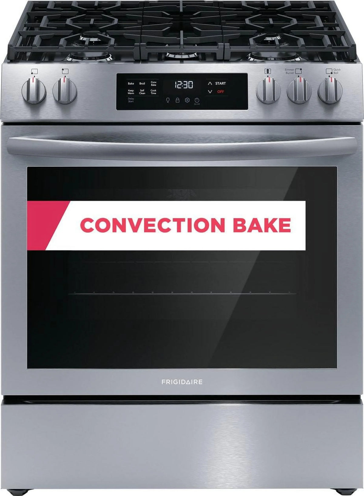 30" Front Control Gas Range with Convection Bake Q747403
