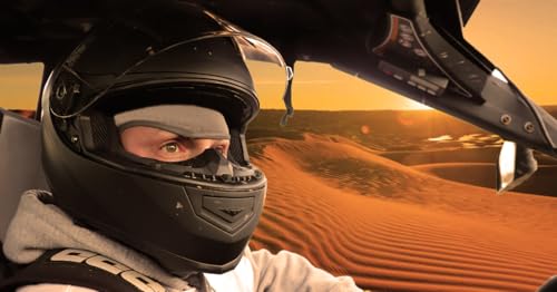 Compact Motorcycle Helmet - Matte Black, Large - Full Face w/ Tinted Visor T199