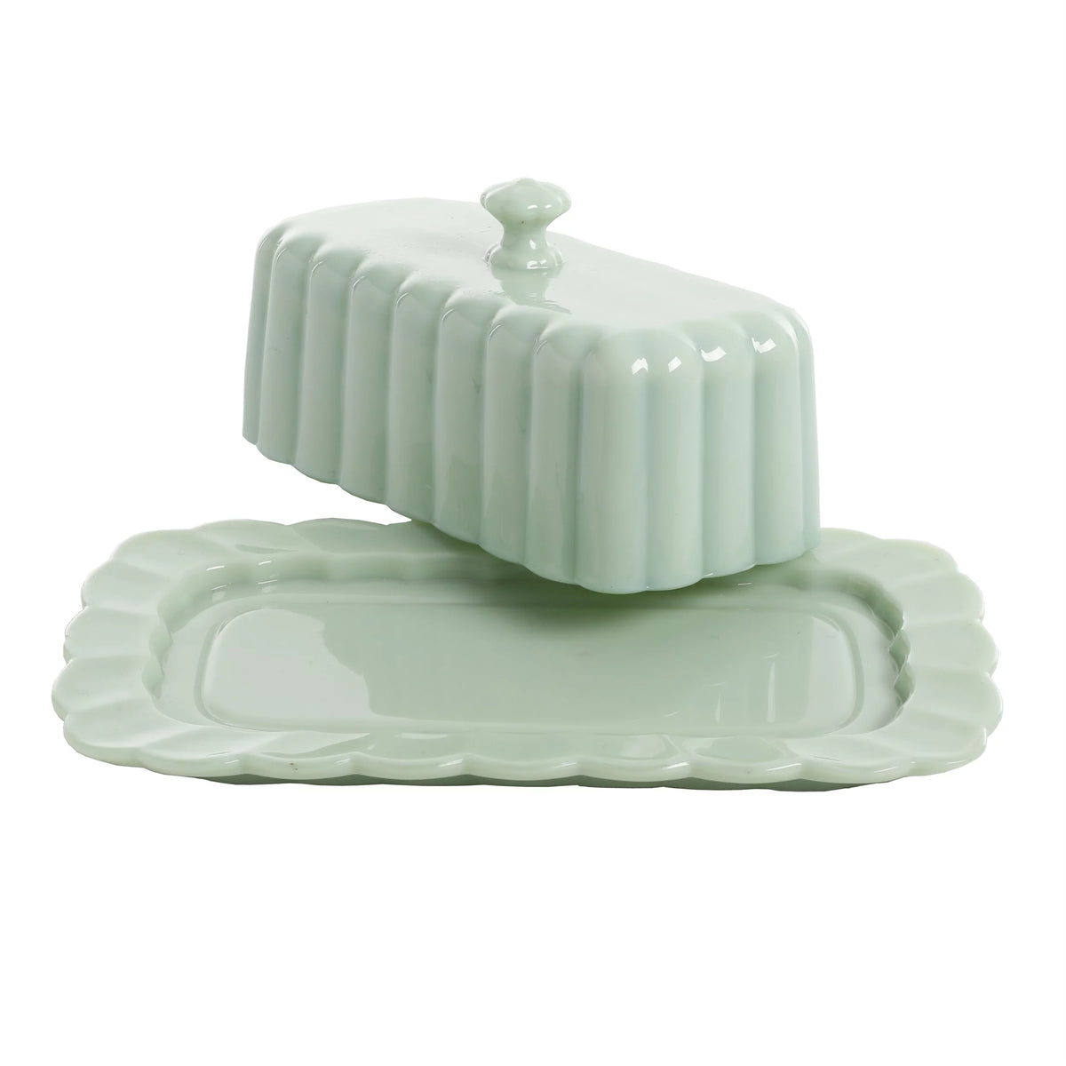 3-Piece Glass Sugar Bowl Creamer & Butter Dish Set K234596