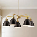 5-Light Dimmable Industrial Shaded Chandelier J296
