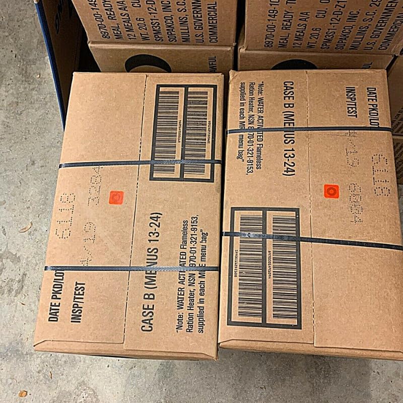 MRE Meal Kit Bundle Cases with Heater - Inspection Date 2025 or Better C18103