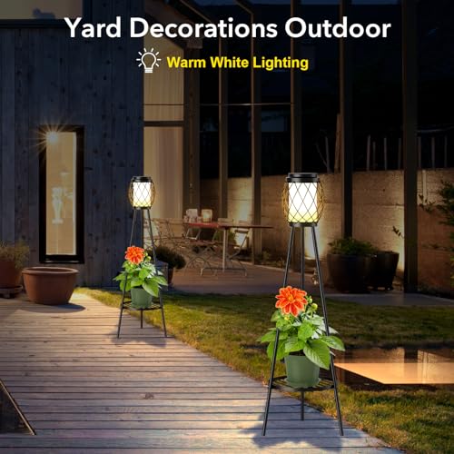 2 Pack Solar Lights Outdoor with Plant Stands J251535
