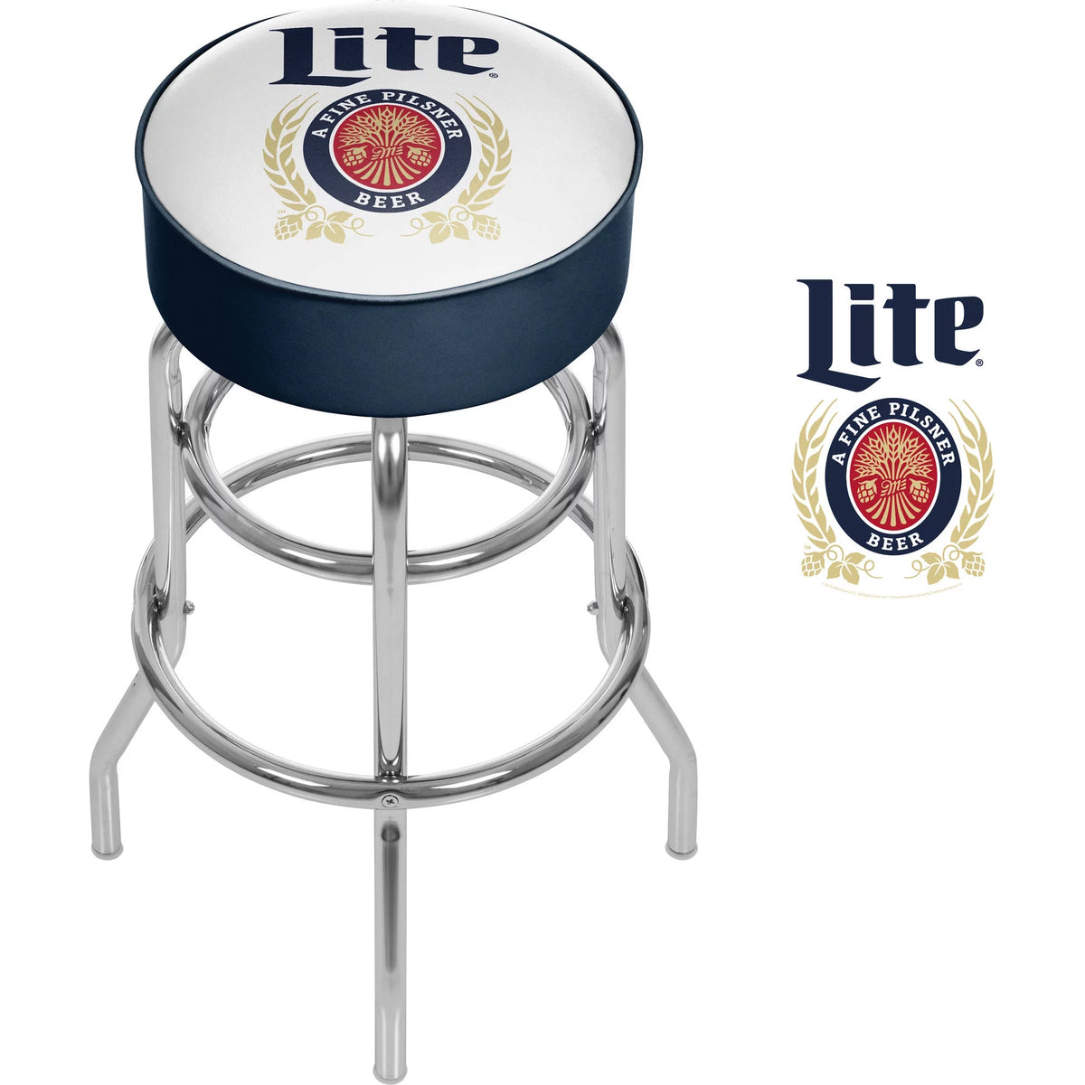 Padded Swivel Bar Stool W490