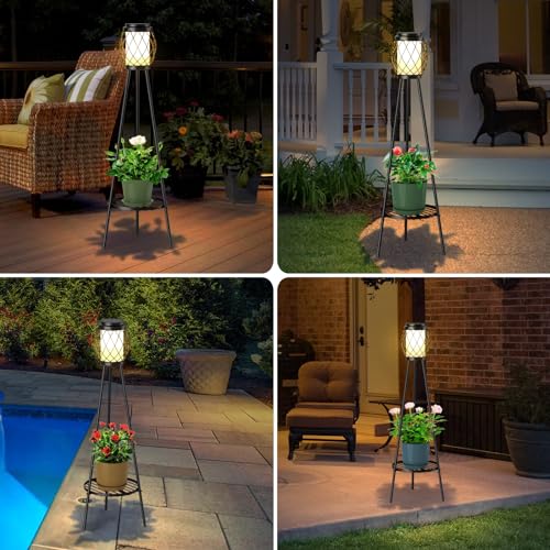 2 Pack Solar Lights Outdoor with Plant Stands J251535
