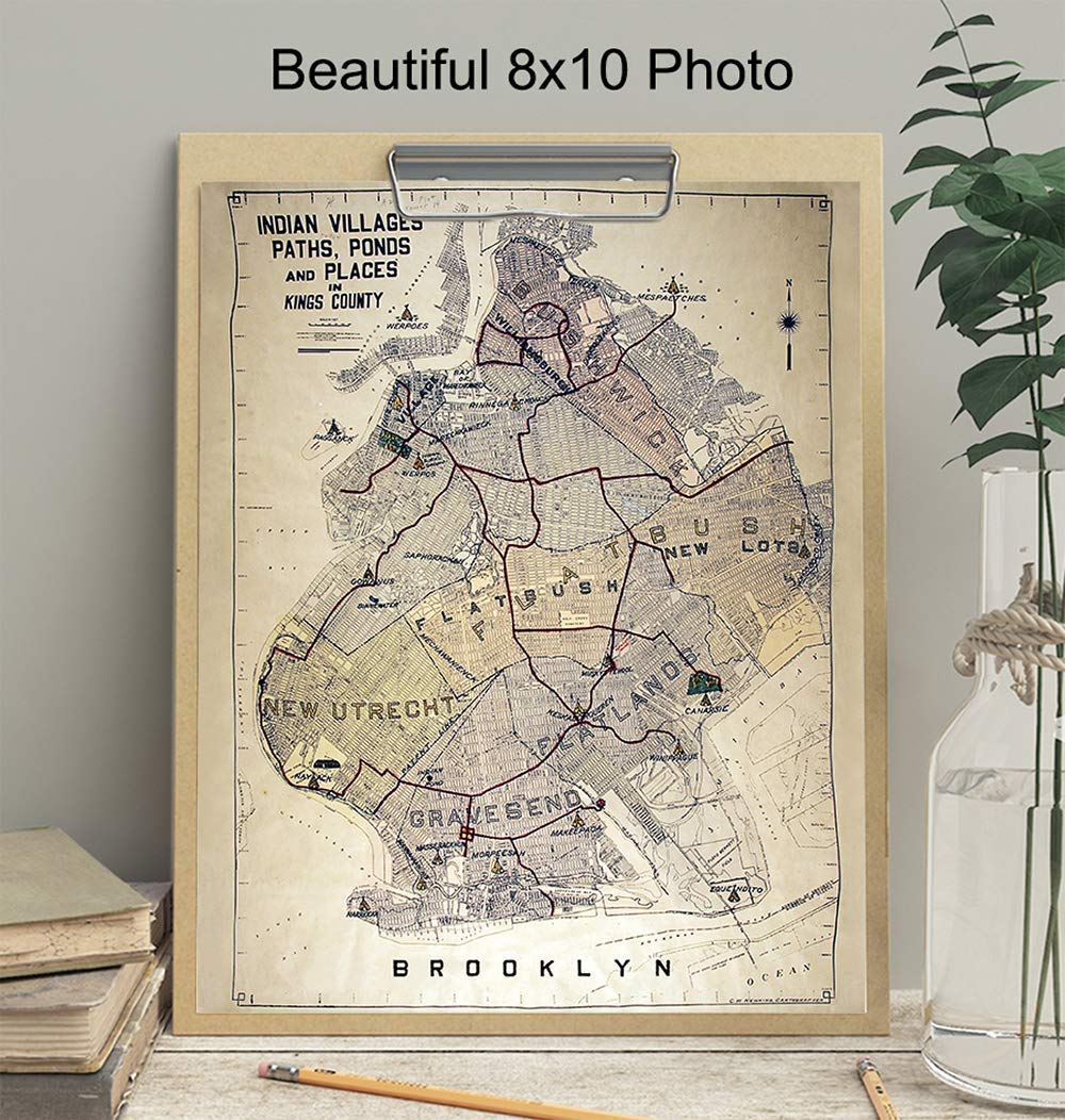 8x10 Vintage Map Poster Print O808024
