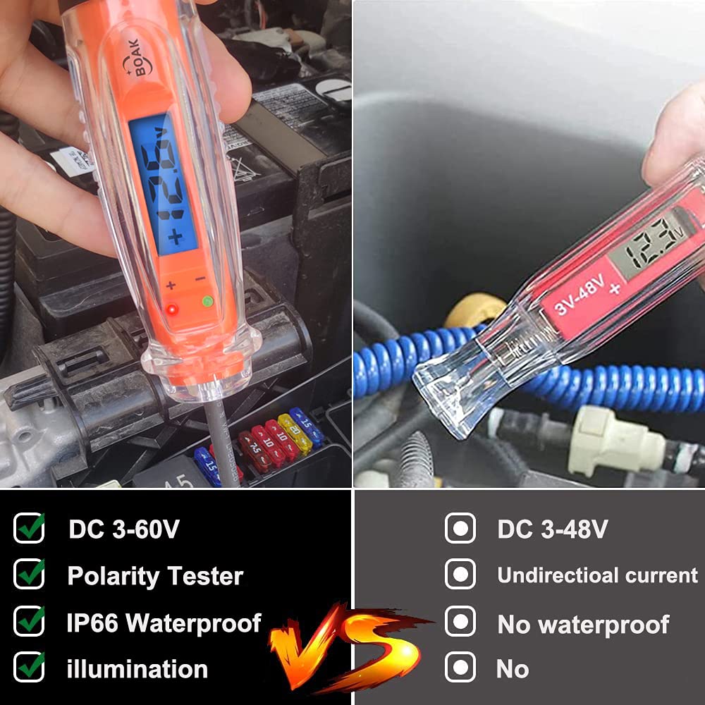 3-60V DC Test Light with Voltage Display T80101