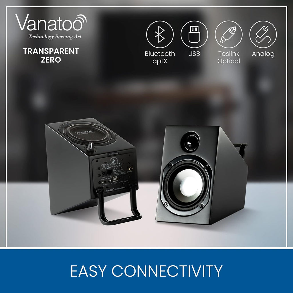 Black Set of 2 Powered Speakers Y93839