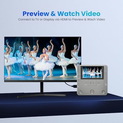 VHS to DVD Recorder, USB, SD Card, HDD Recorder, WiFi Media Recorder with 10 DVD-R L958980
