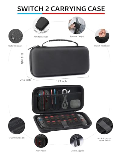 16 in 1 Game Kit: Carrying Case, Screen Protector with Alignment Frame, Steering Wheel, Grip H57298