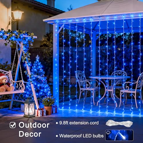 300 LED Warm White Christmas Curtain Lights I243337