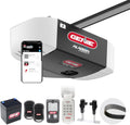 Smart Garage Door Opener with WiFi and Battery Backup, Black/White J131
