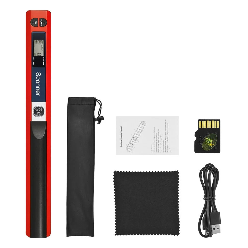 Portable Handheld Wireless Scanner A4 Size 900DPI LCD Display with 8GB TF Card V5034