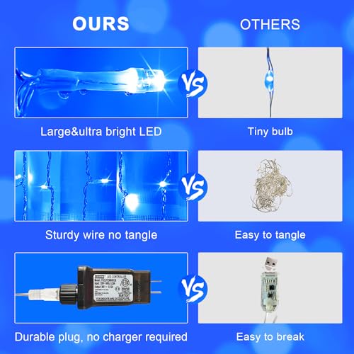 300 LED Warm White Christmas Curtain Lights I243337
