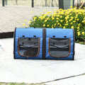 Portable Soft-Sided Pet Carrier with Divider Blue P3322