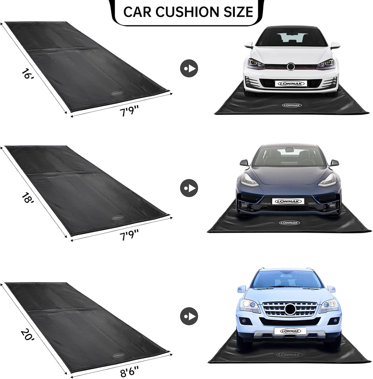 Garage Floor Mat 7'9x18' Containment Mat X1417