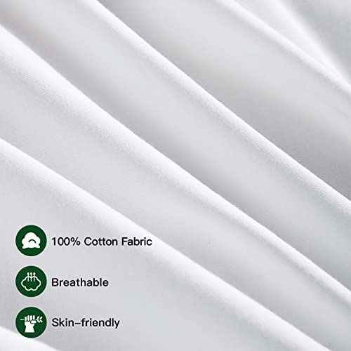 Pack of 2 Throw Pillow Inserts, 12x20, White, 100% Cotton Cover M777