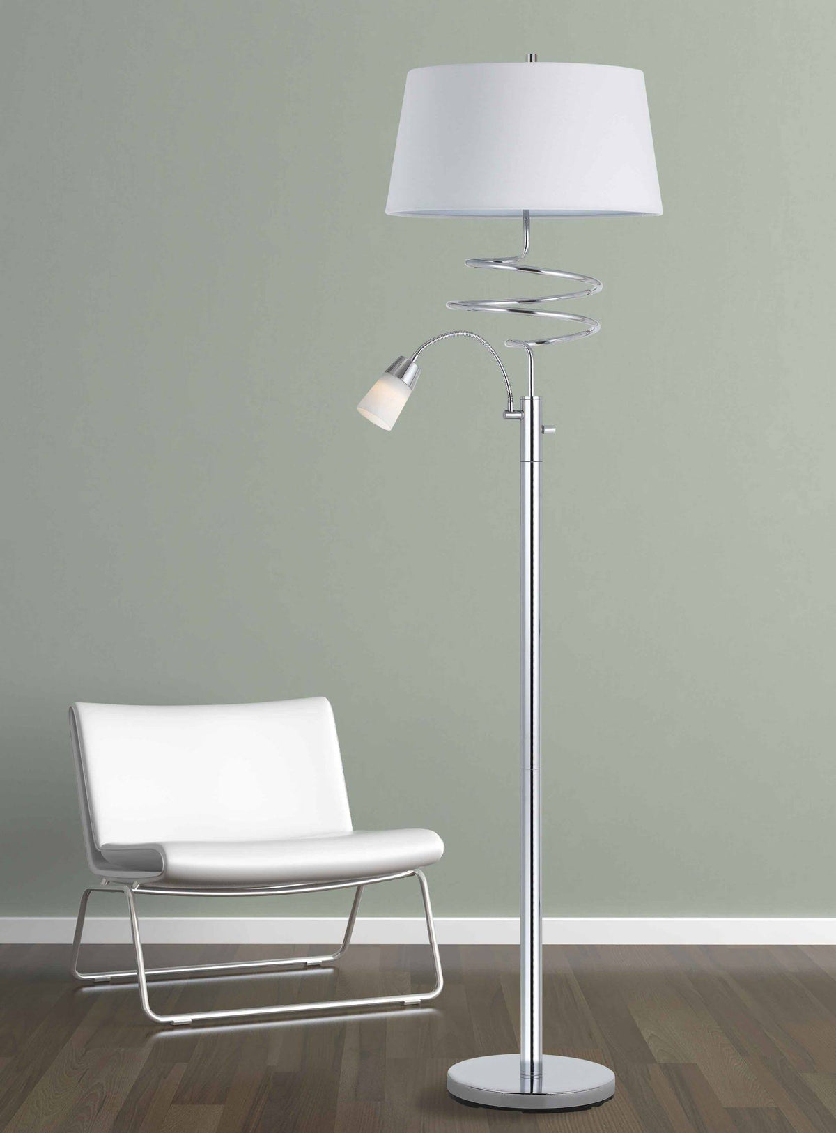 Metal Floor Lamp with LED Reading Lamp J7658