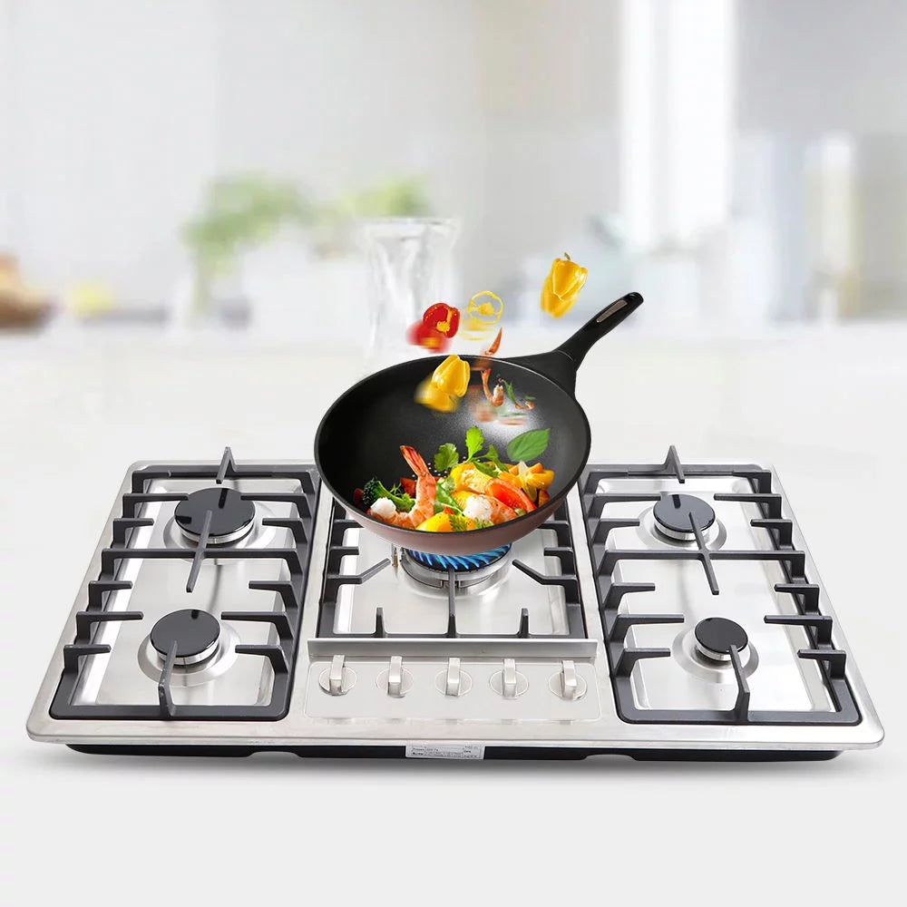 Stainless Steel 5 Burner Gas Cooktop N3019