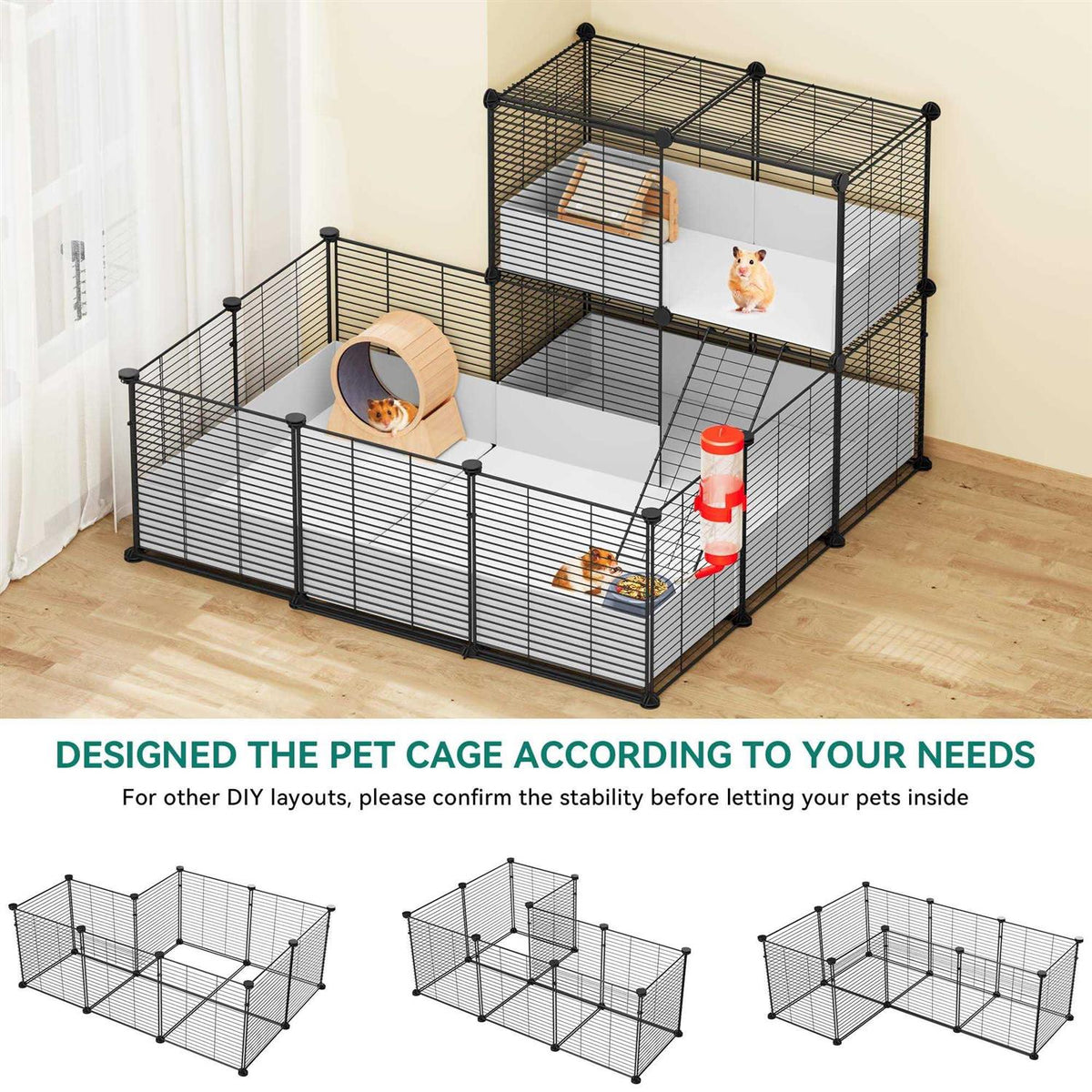 Guinea Pig Cage with Waterproof Plastic Liner G457485
