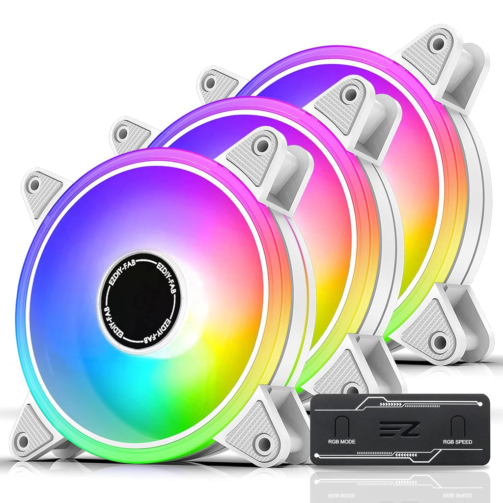White 120mm RGB PWM Case Fan 5 Pack G33915