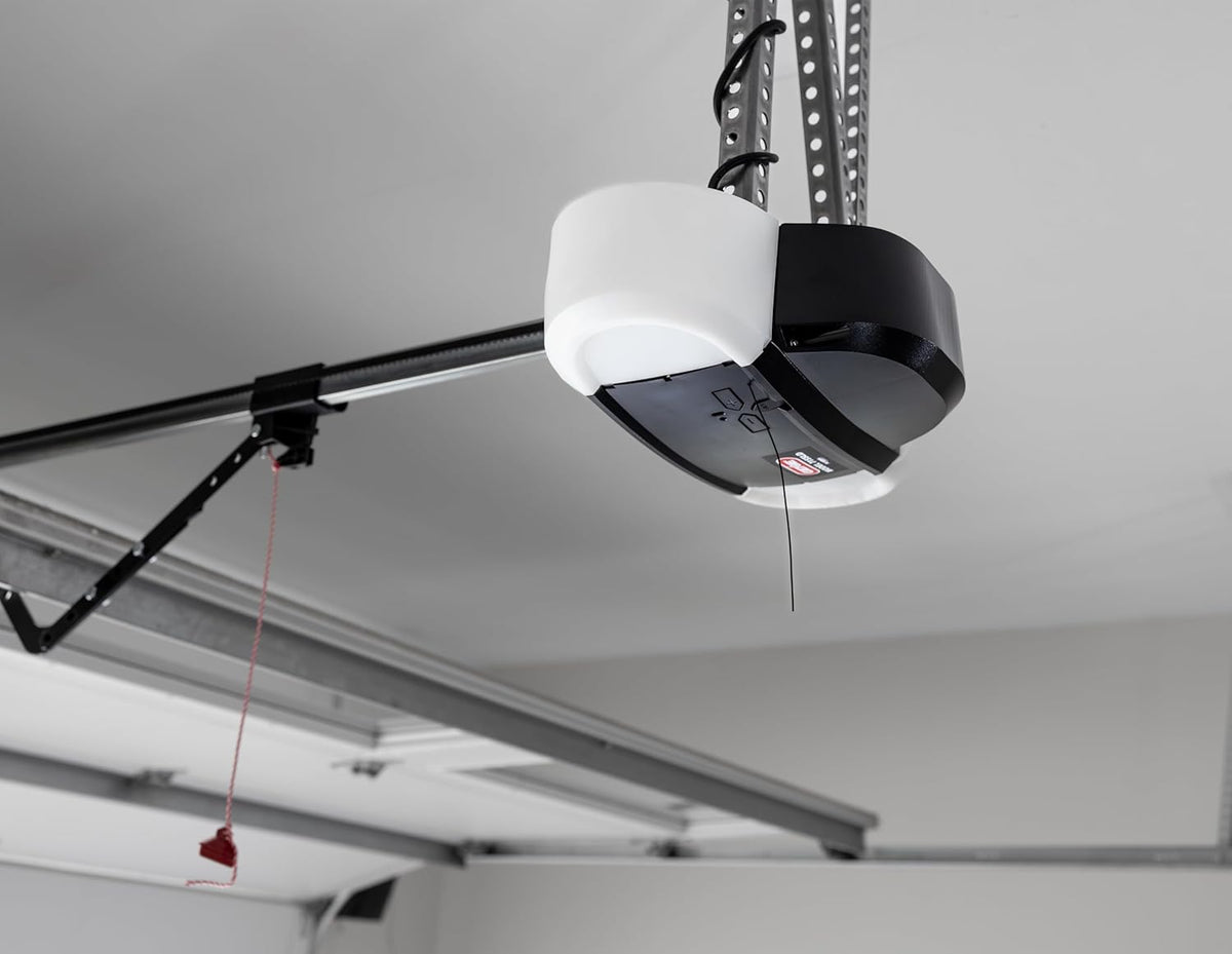 Smart Garage Door Opener with WiFi and Battery Backup, Black/White J131