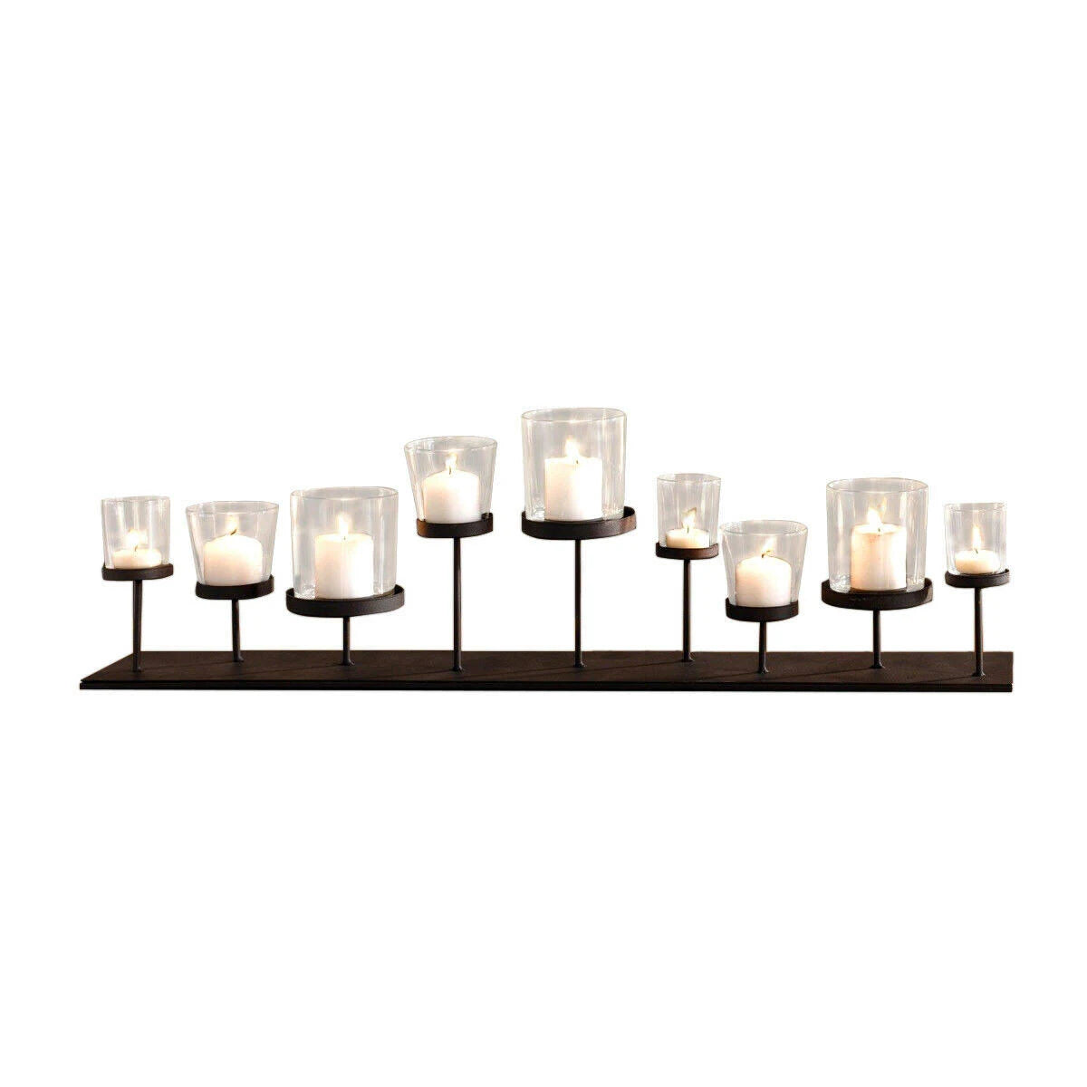 Pedestal Candle Centerpiece with Nine Metal Candle Holders I486588