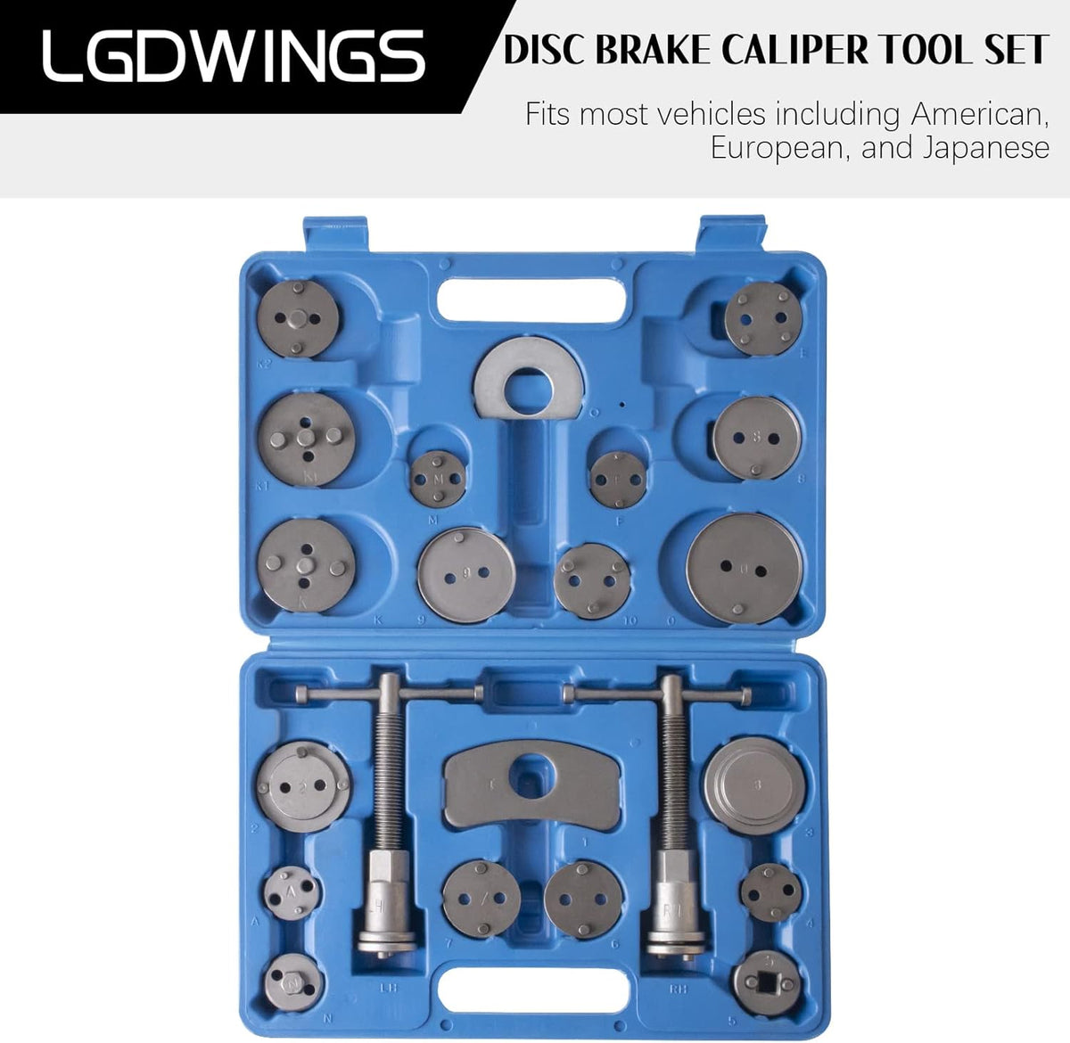 26 Pc Disc Brake Piston Caliper Compressor Tool Set D278464