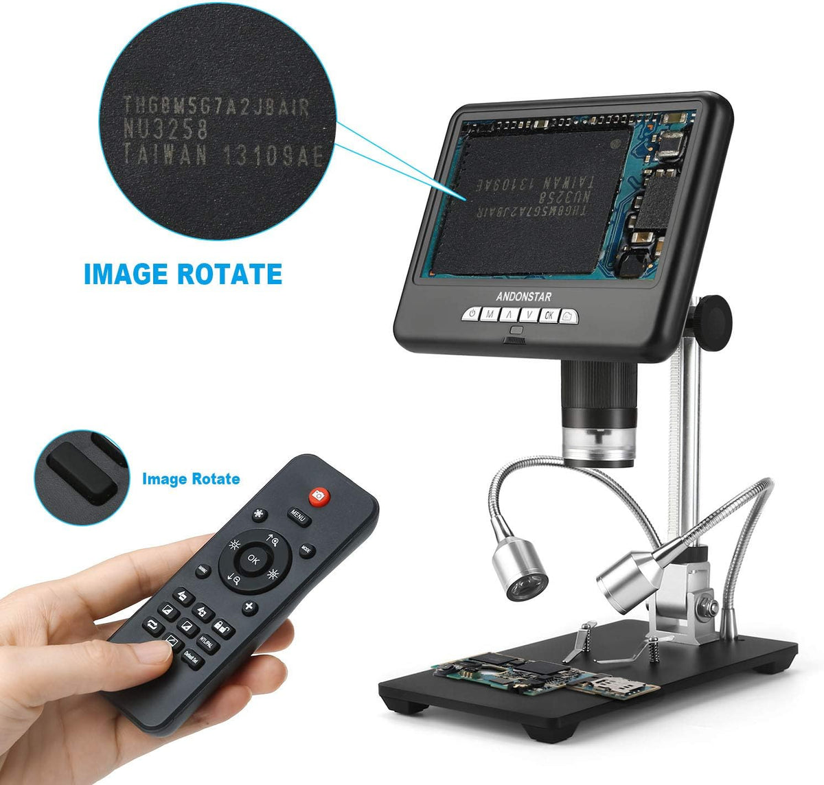 Digital Microscope with 7 inch LCD Display USB Electronic Microscope Camera L505311