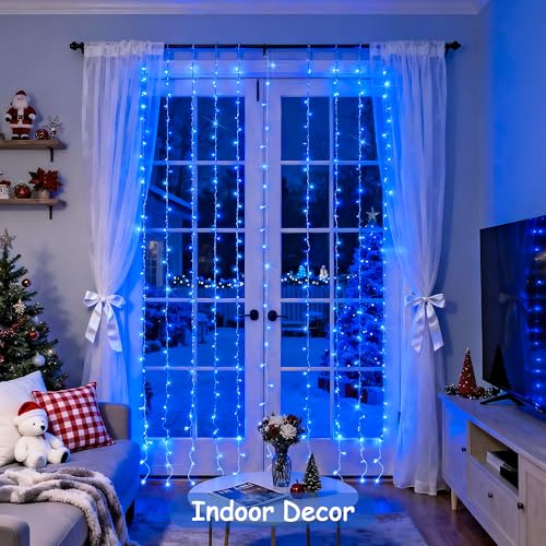 300 LED Warm White Christmas Curtain Lights I243337