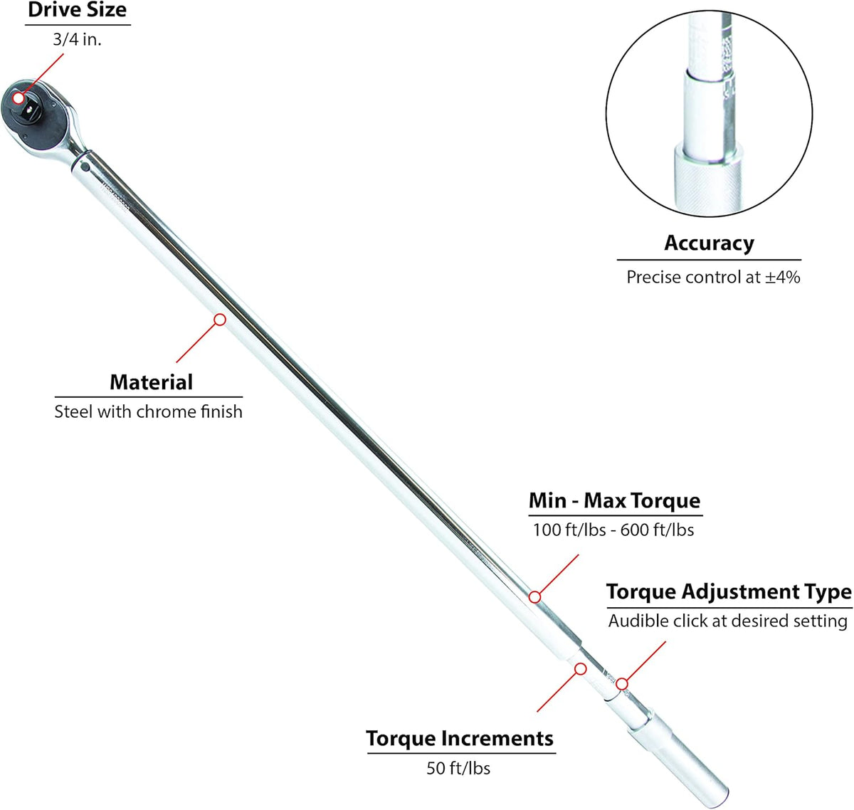 3/4 Drive Torque Wrench D4158