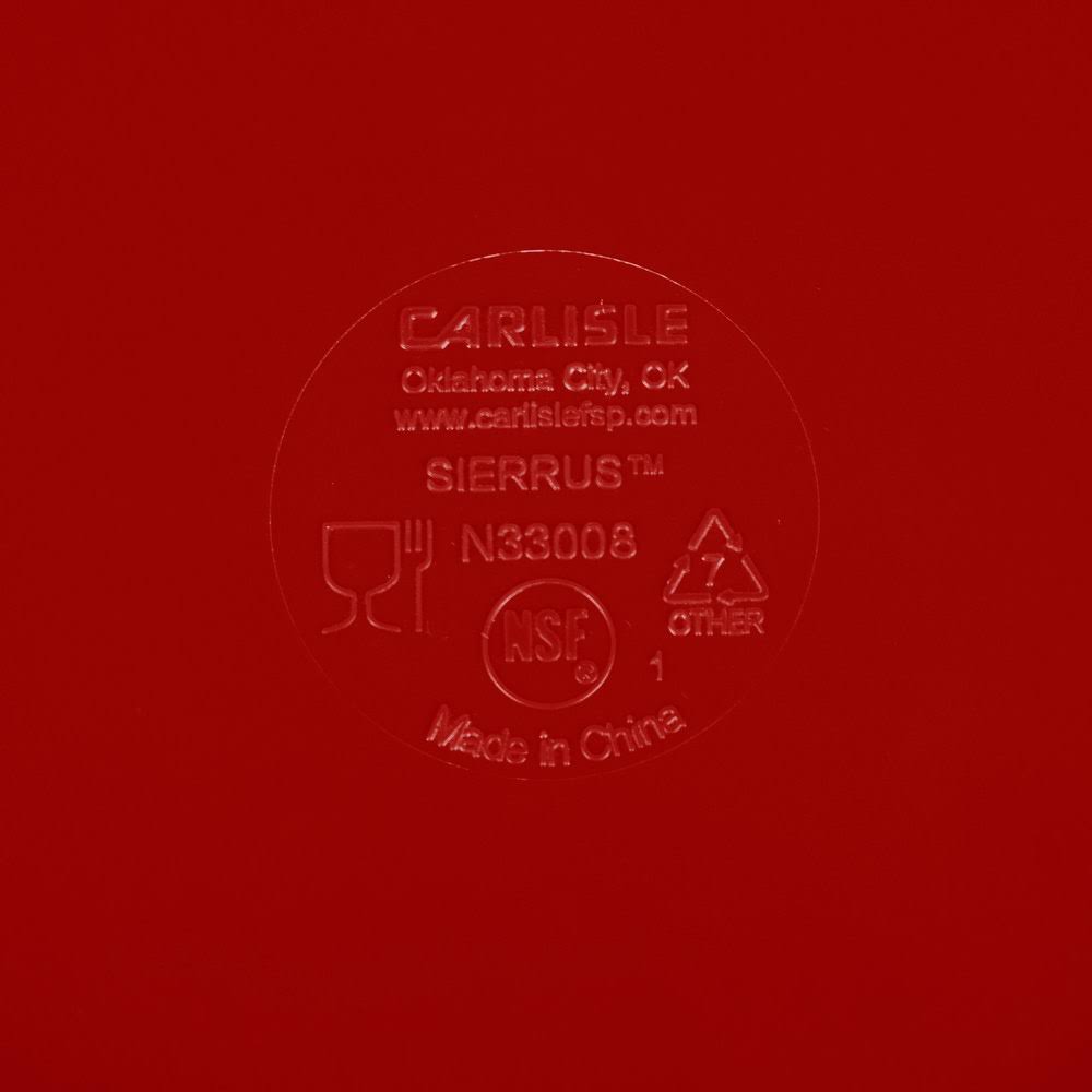 Red Narrow Rim Melamine Pie Plate - 48/Case J514491