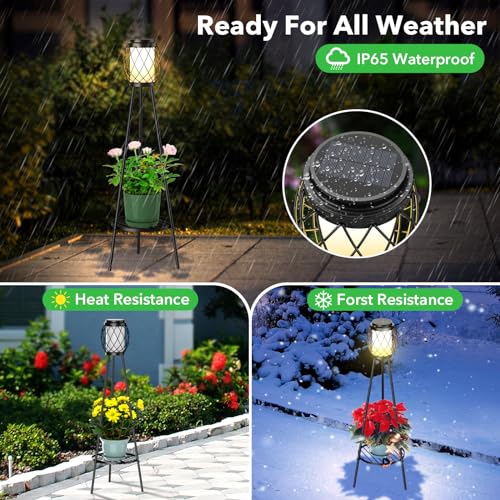 2 Pack Solar Lights Outdoor with Plant Stands J251535