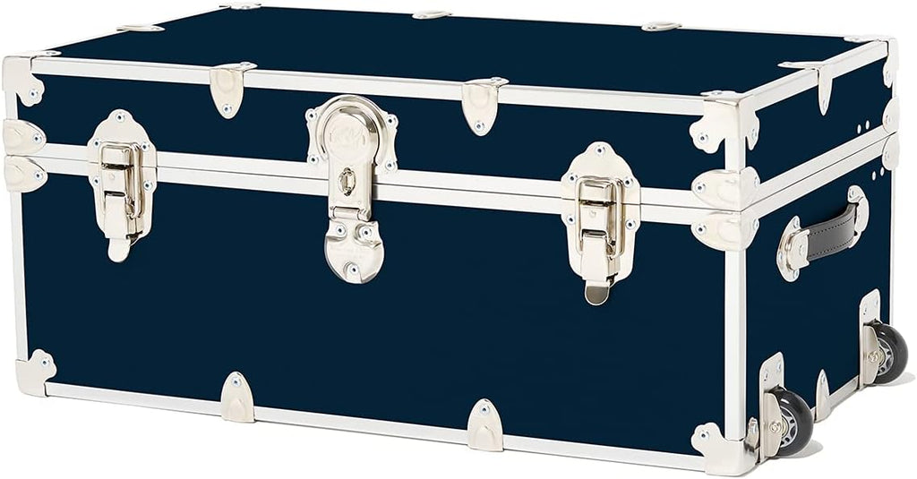 Large Black Storage Trunk with Wheels N7528