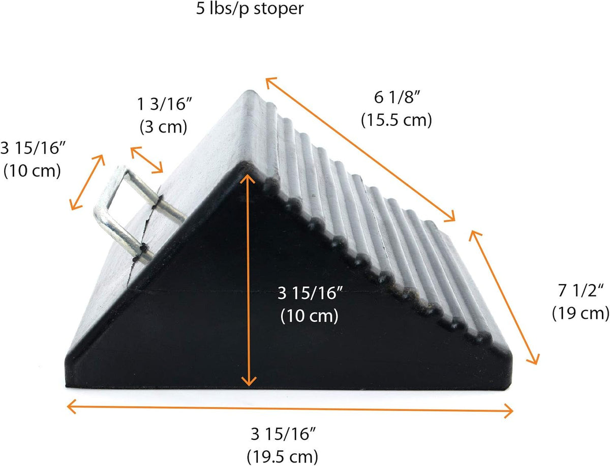 Set of 4 Heavy Duty Nylon Rubber Wheel Chocks B3293